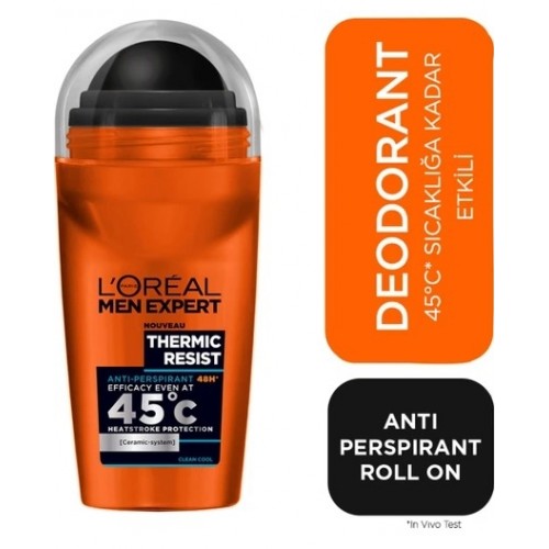 Loreal Paris Men Expert Anti Perspiran Yüksek Sıcaklıkta Etkili Roll On 50 ml